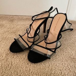 Who What Wear Heeled Sandals Jolie Quarter Strap Heels Size 6.5
